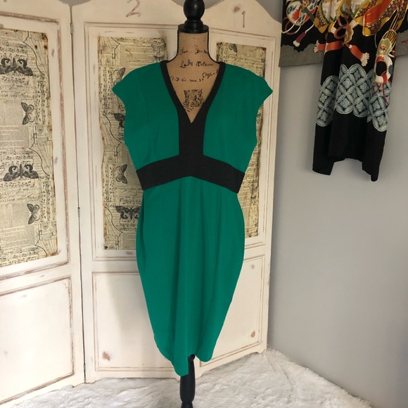 Narcisco Rodriguez for Design Nation Green Colorblock Dress Sz XL NWT - Picture 6 of 16
